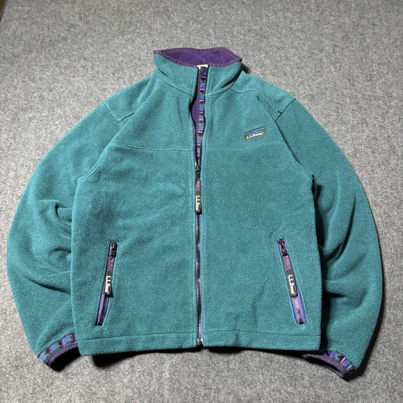 L.L. Bean Jackets & Blazers - Vintage LL Bean Jacket Womens S Aztec Trim Fleece Polartec Series Windbloc USA